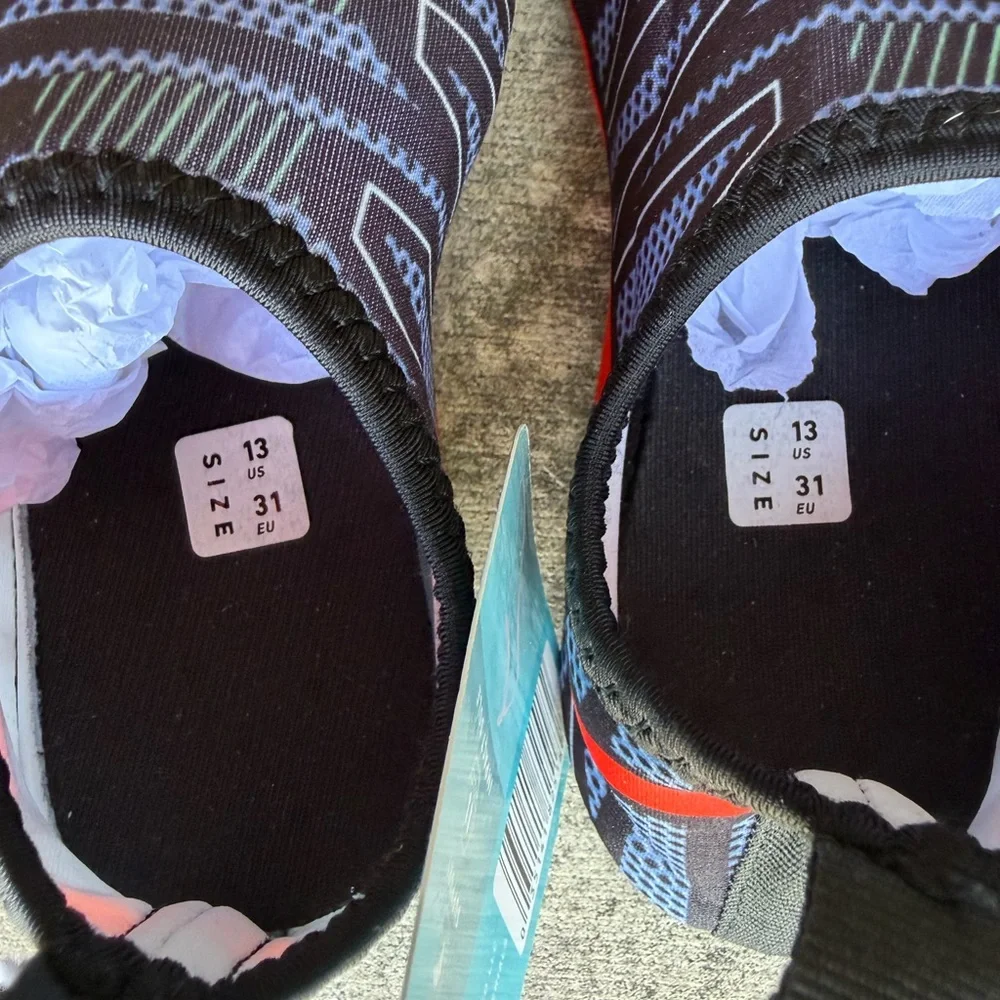 TrueFit Barefoot Kids Slip-On Water Shoes Aqua Socks NWT Sz-13.  D‎